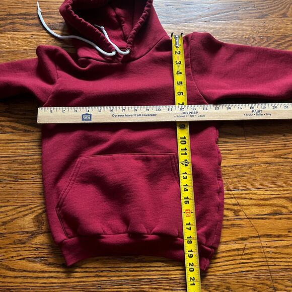American Apparel Women's XXS F498 Cranberry Red Hoodie Pullover Made in USA - Picture 6 of 9